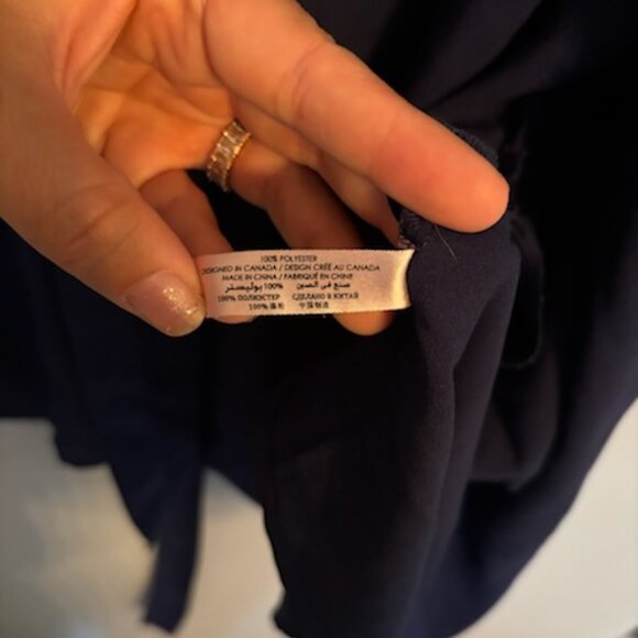 La Vie En Rose Navy Blue Medium Robe - Picture 2 of 8